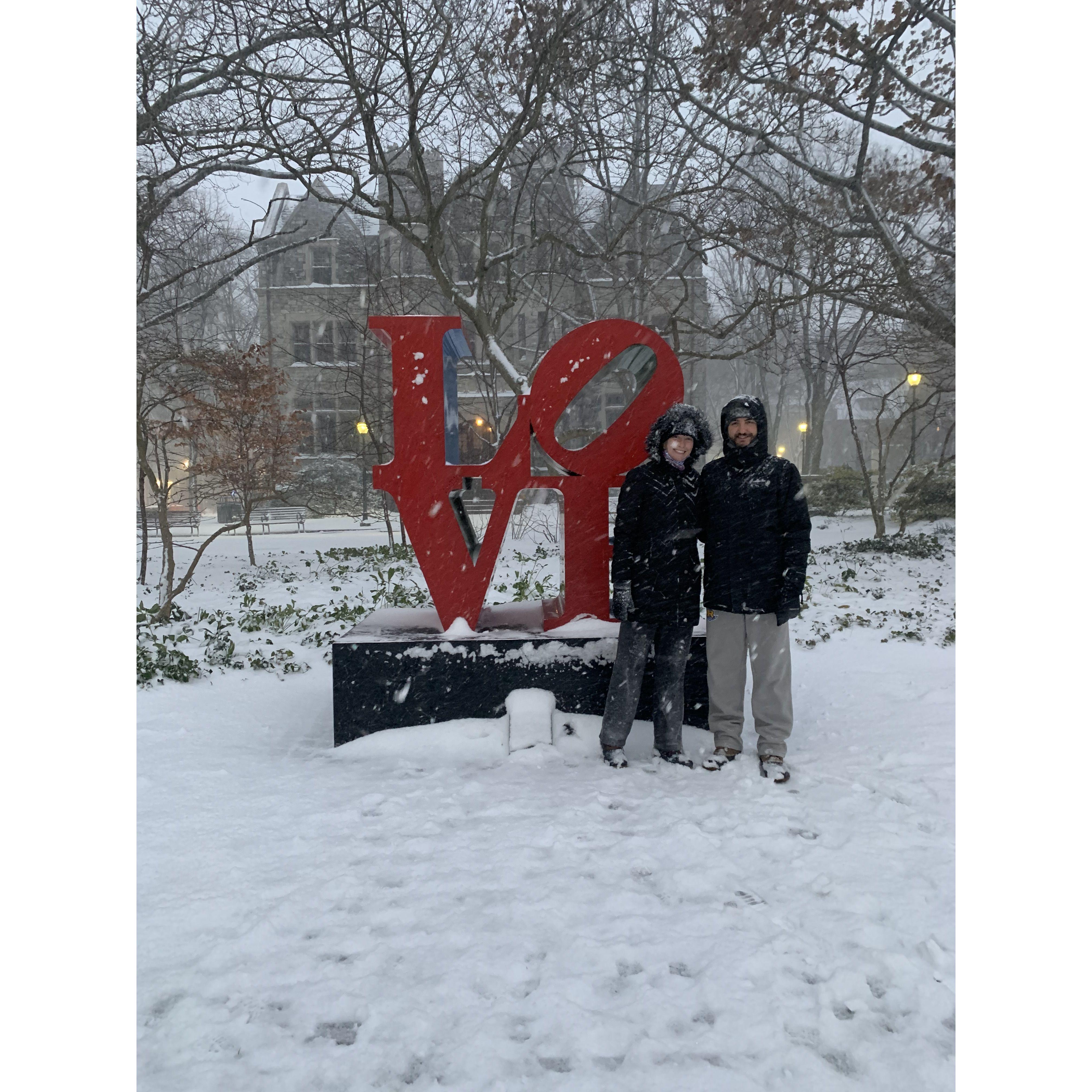 First Philly snow, December 2020