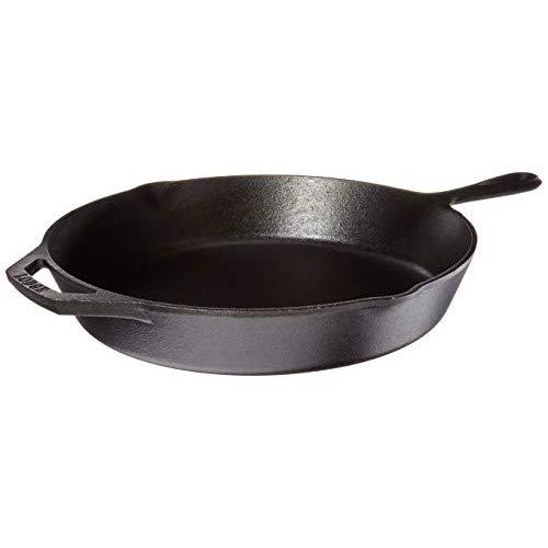 Lodge L10SKWLBR Wildlife Series-12 Inch Seasoned Cast Iron Skillet with Bear Scene and Assist Handle, 12", Black