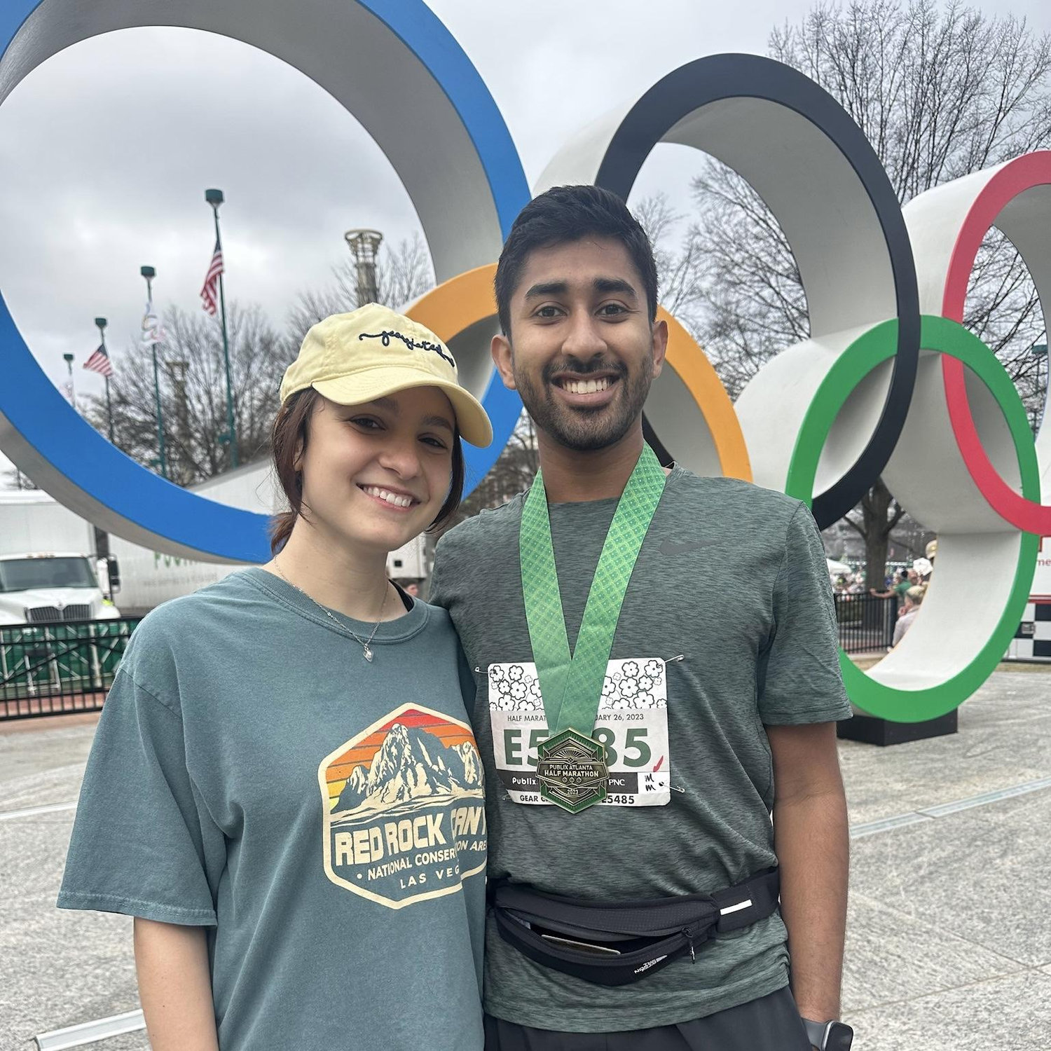 haley supporting me for my half marathon