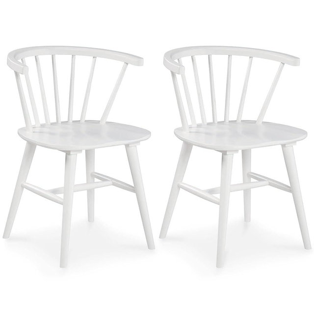 Signature Design by Ashley Grannen Modern 18" Spindle Back Dining Chair, 2 Count, White