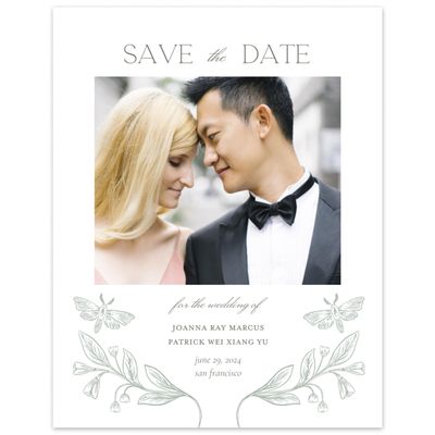 White Spring Wedding Digital Save the Date - Gaspard Photo