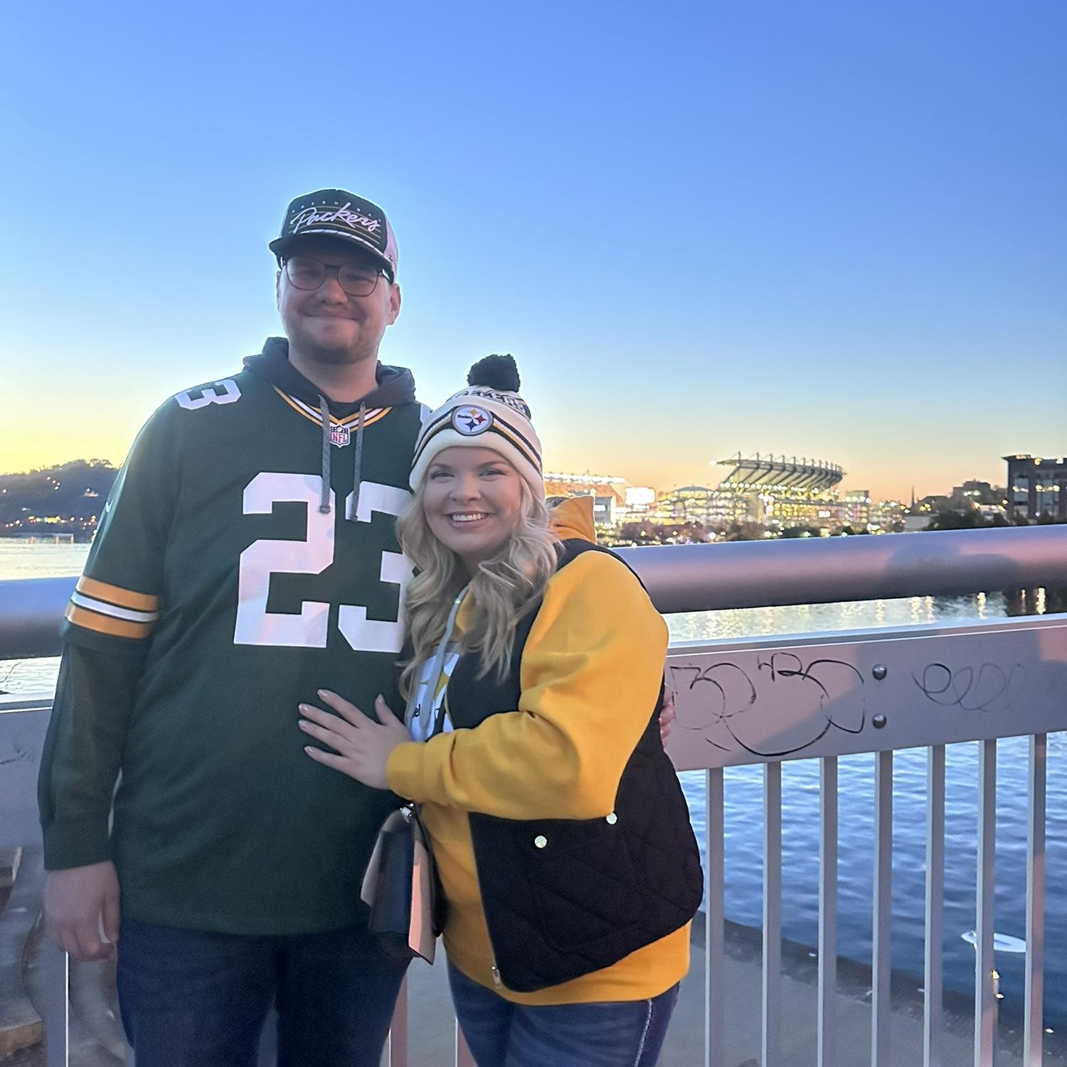 Notice I’m Steelers, he’s Packers?