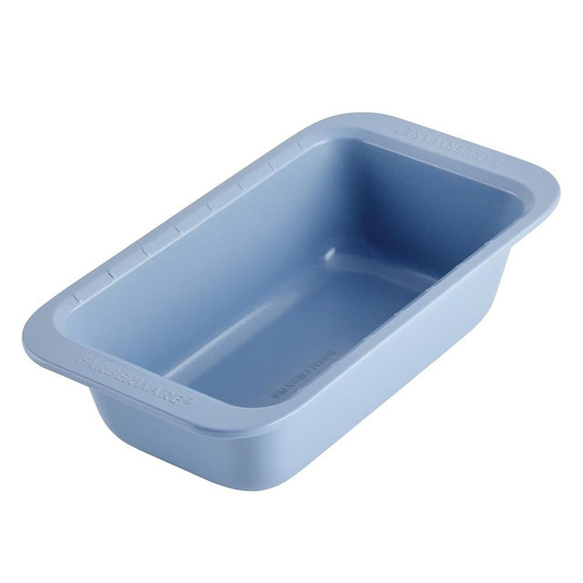 Farberware Easy Solutions Nonstick Bakeware Meatloaf/Loaf Baking Pan, 9 Inch x 5 Inch with Portion Marks - Blue