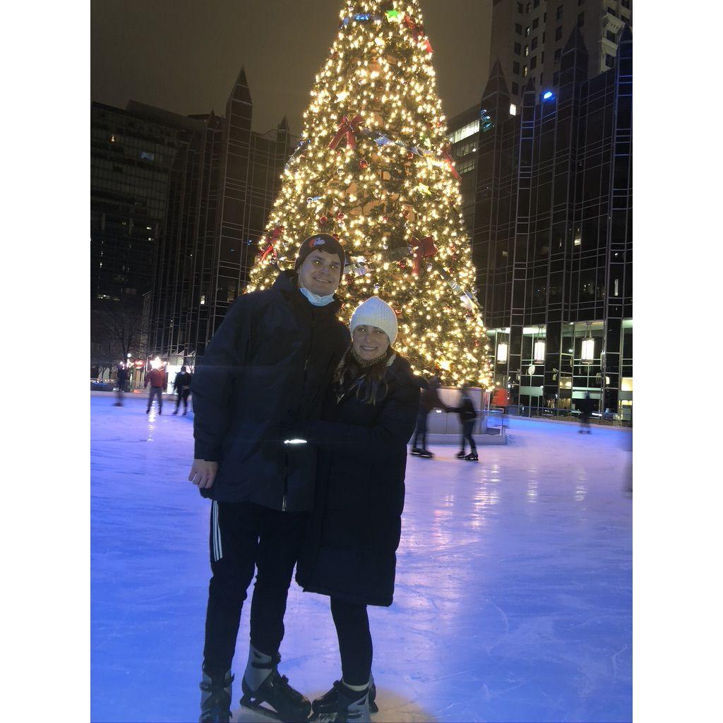 Ice skating date night - Downtown Pittsburgh