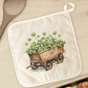 Clover Cart - St. Patrick's Day Cotton Pot Holder