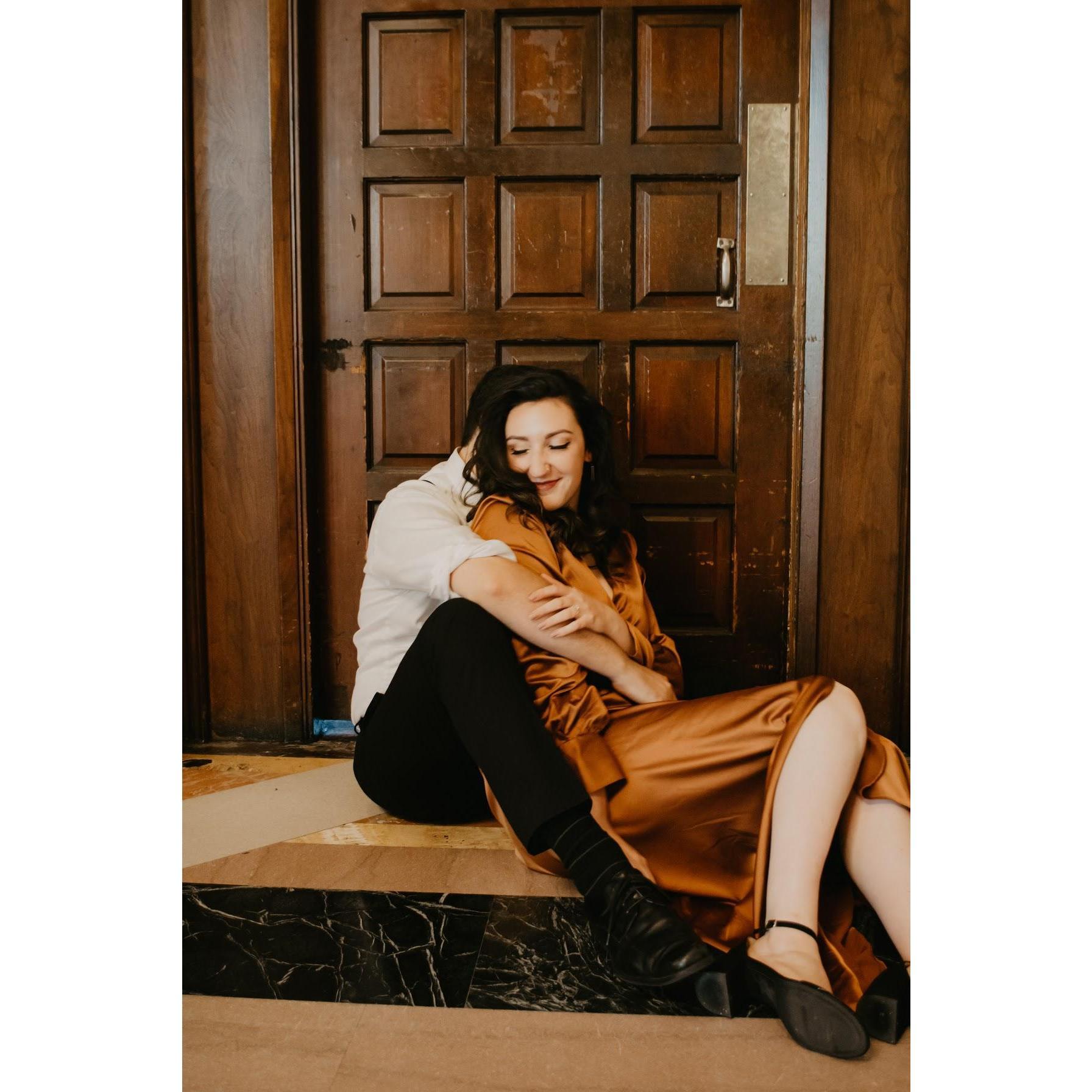 engagement photoshoot, los angeles union station