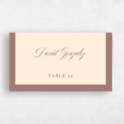 Chestnut, Brown Wedding Place Card - Laroque