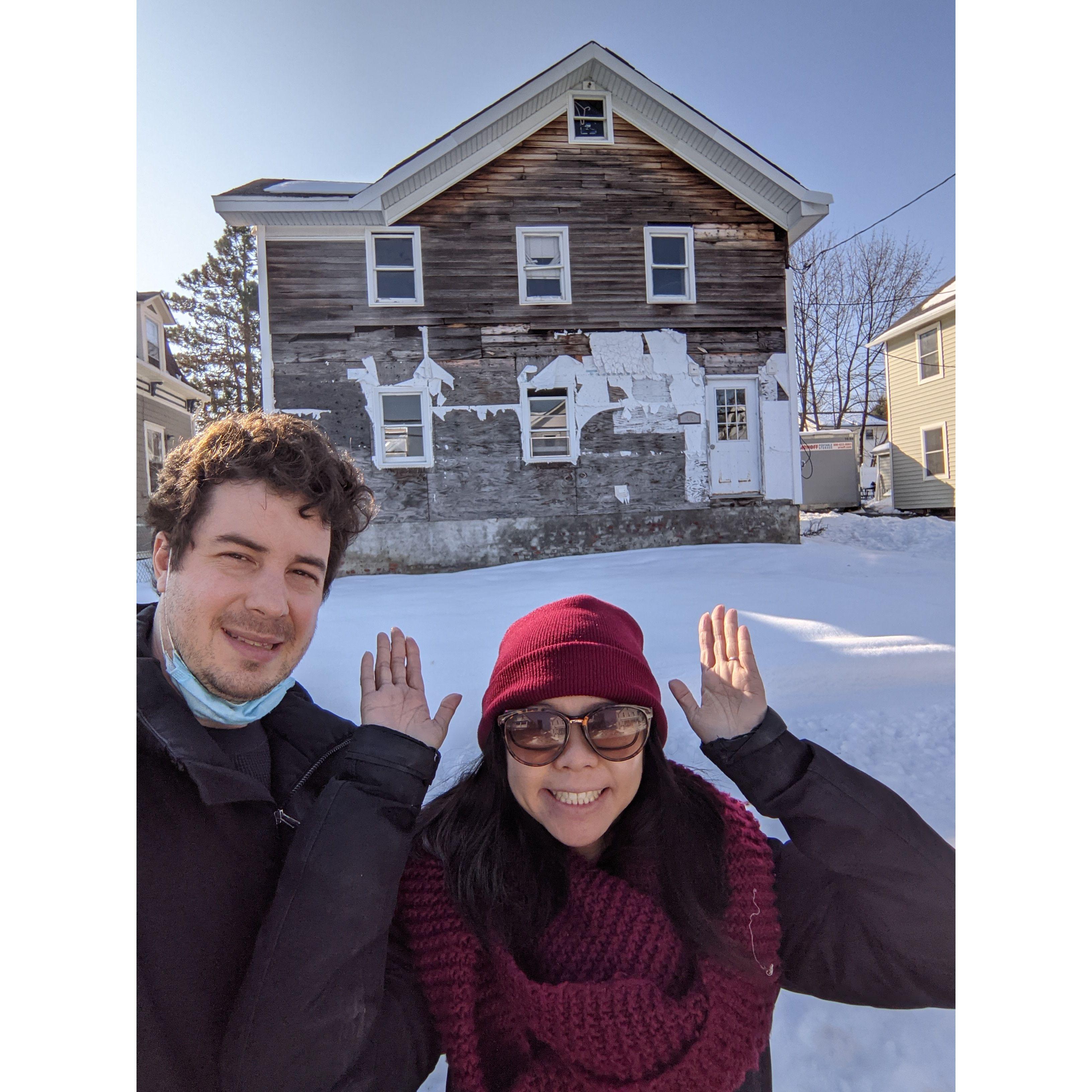 We did it! Finally homeowners! It just needs a little work...