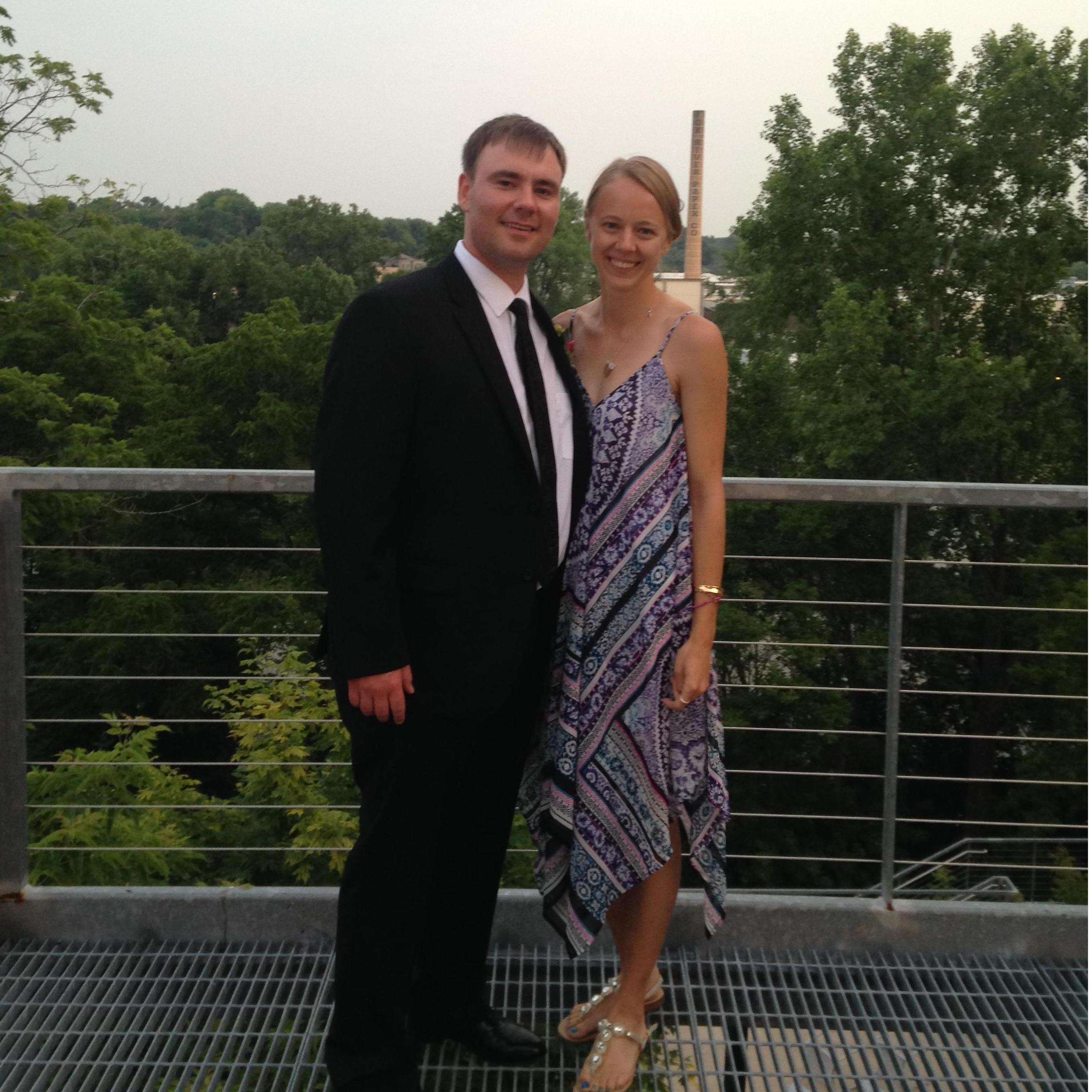 Our first wedding together, back in Appleton.