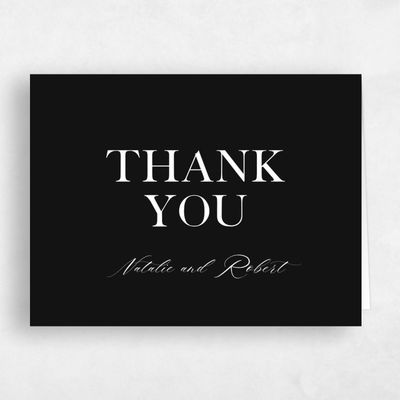 Black Wedding Thank You - Holt Landscape