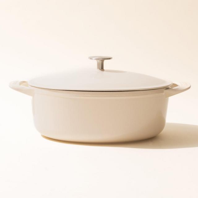 Oval Enameled Cast Iron Dutch Oven