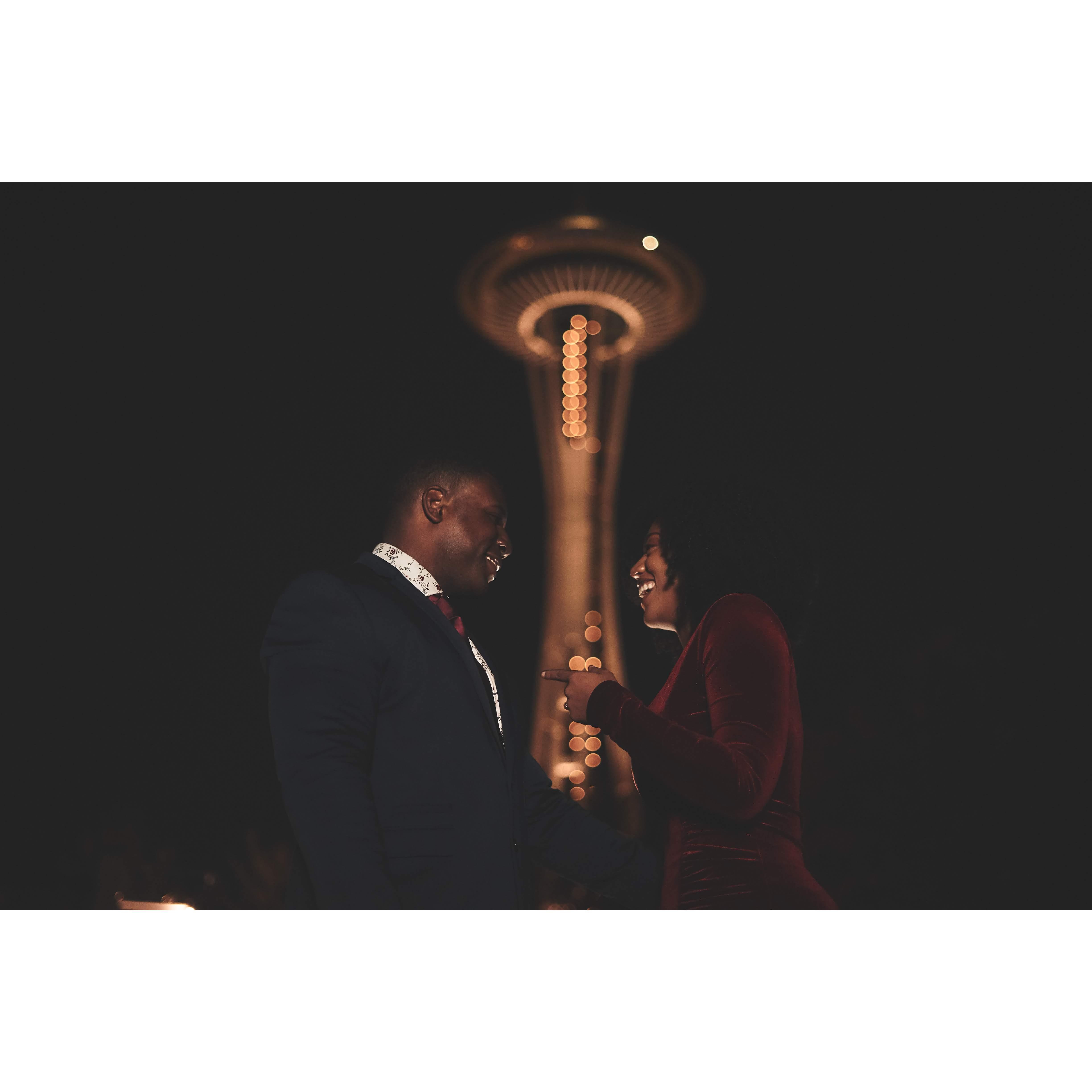 Seattle, WA - November 1st, 2019 in front of the Space Needle