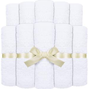 Utopia Towels Organic Bamboo Baby Washcloths (Pack of 10) Premium Quality Extra Soft & Highly Absorbent Face Towels (10 x 10 Inches Reusable Wipes) - Perfect Wash cloths for Sensitive Skin of all Ages