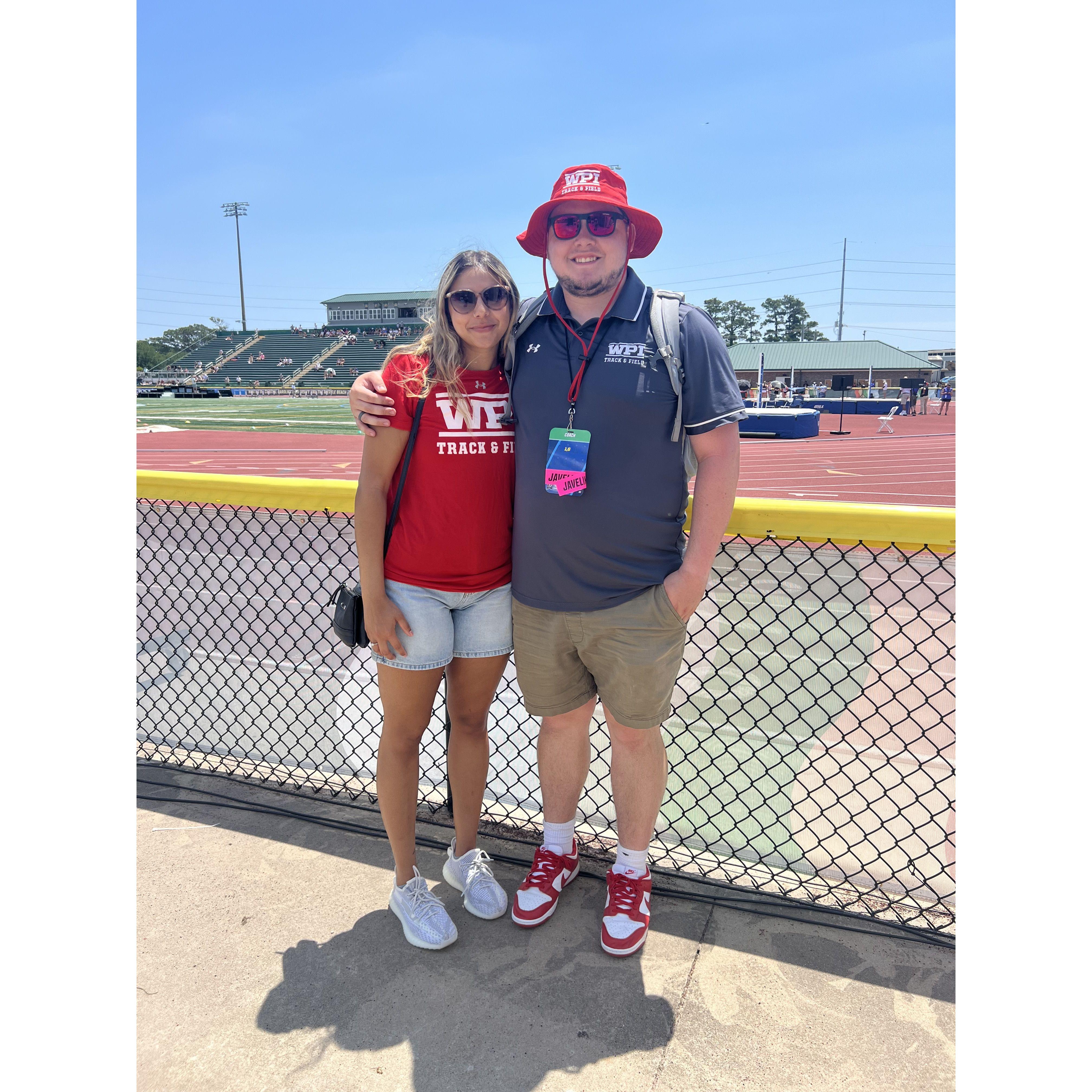 Andrew started coaching the track team at WPI