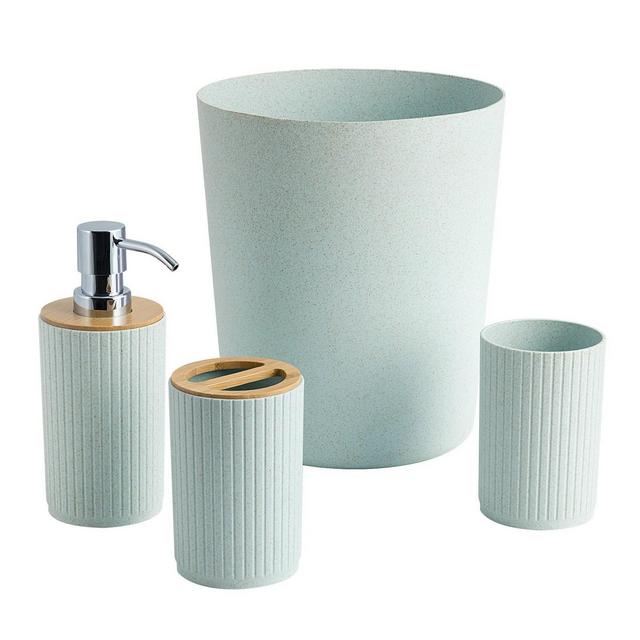 4pc Ethan Bath Coordinate Set Teal - Allure Home Creations