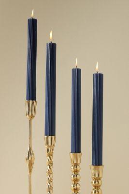 Fluted Taper Candles, Set of 4