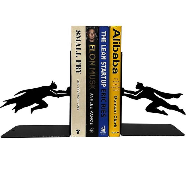 HeavenlyKraft Superheros Decorative Bookends, Book Stopper, Metal Bookends, Book end Holders Book Stopper for Heavy Books Home/Office Decor/Shelves, Children Room Décor (Weight 2.5 Pound/Pair)