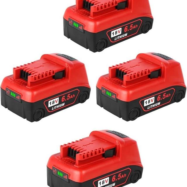 18v Battery 4Pack Replacement for Milwaukee M18 Battery 6.5Ah,High-Capacity Batteries Compaitble with Milwaukee Tools and Charger,2024 Version/New Patented