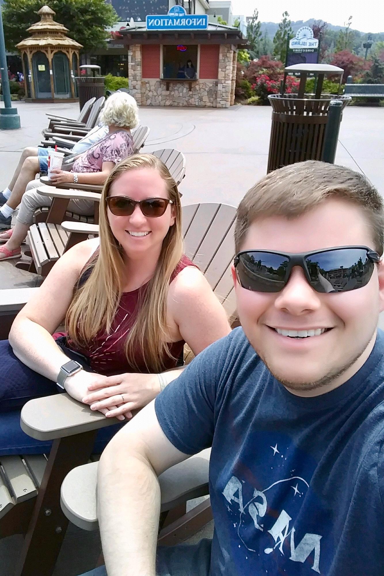 Enjoying the sun in Pigeon Forge, Tennessee