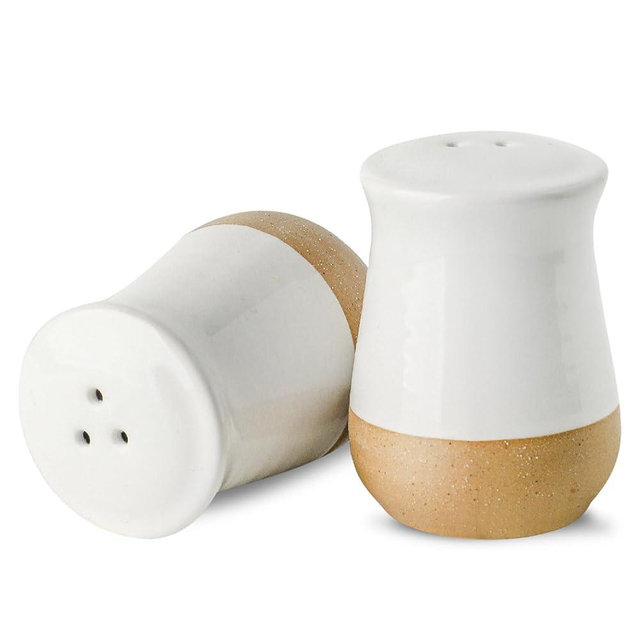 Glowworm Salt Shakers Set of 2, Ceramic Salt and Pepper Shaker, Kitchen Decor for Kitchen Home Restaurants, Farmhouse Spice Shaker for Cooking Baking BBQ, White