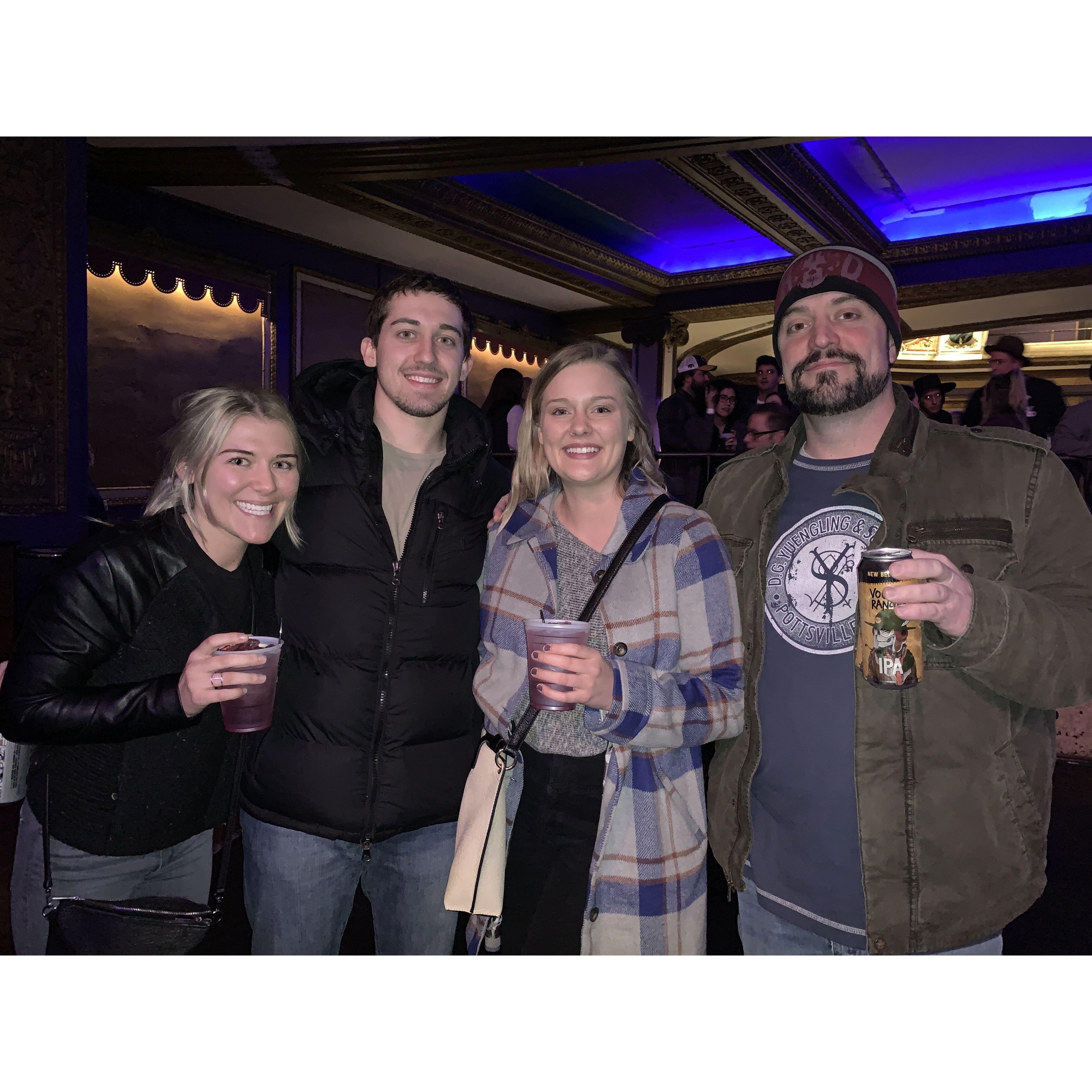 At a concert with Sabrina's dad (Mike) and friend (Kyrston) | February 2019