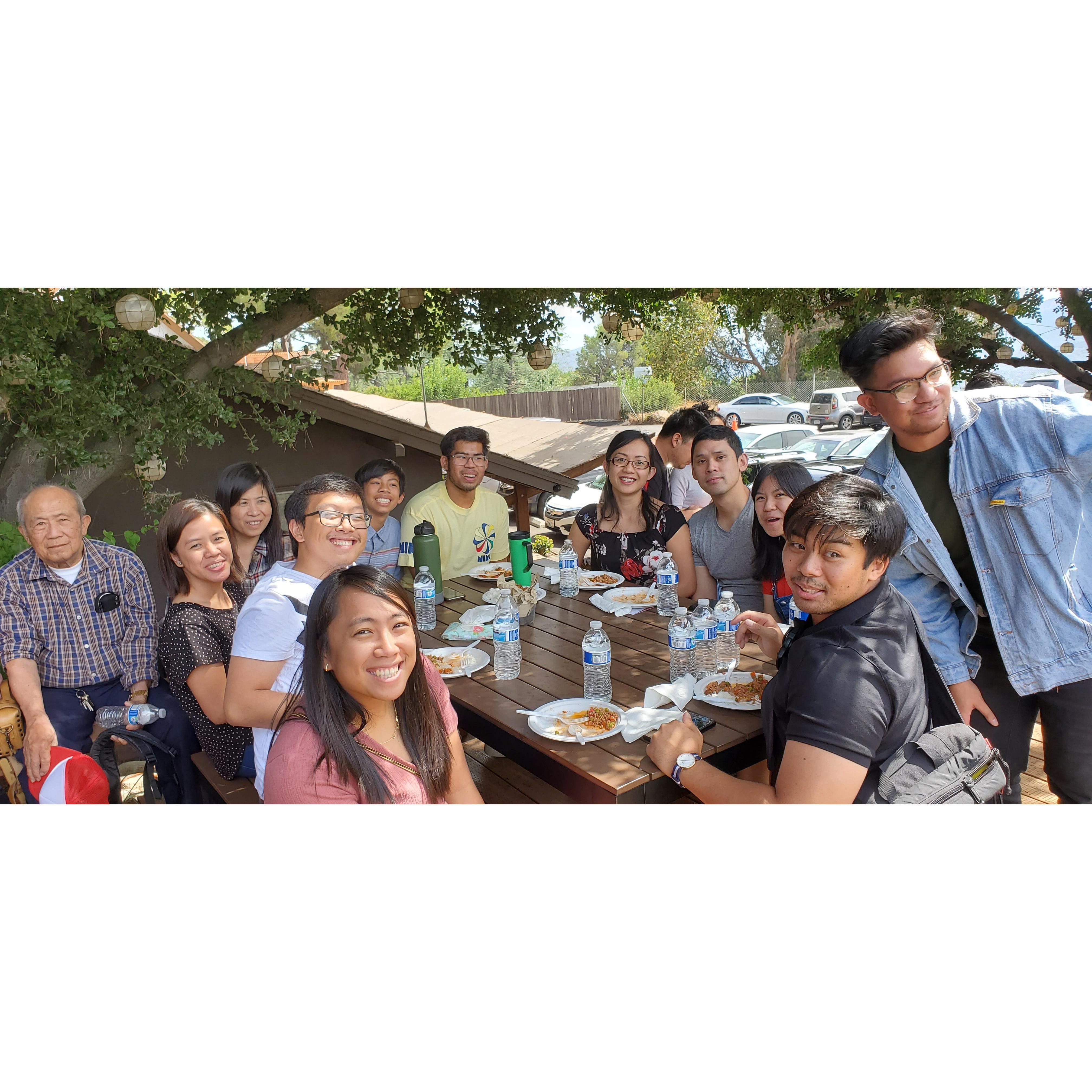 Church with Karyl's cousins.