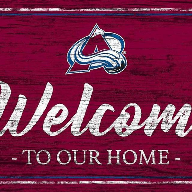 Fan Creations Colorado Avalanche Welcome to Our Home 6x12 Sign