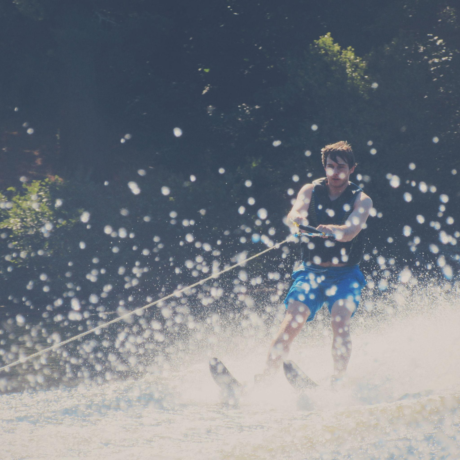 David's first time water skiing