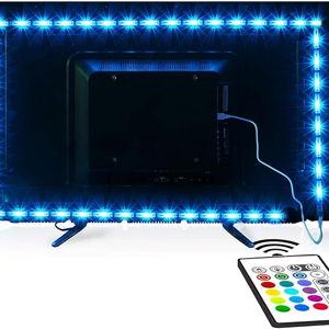 Tv Led Backlight,Maylit 14.3ft Led Strip Lights for 65-75in Tv,USB Powered Tv Lights kit with Remote,RGB Bias Lighting for Room Decor