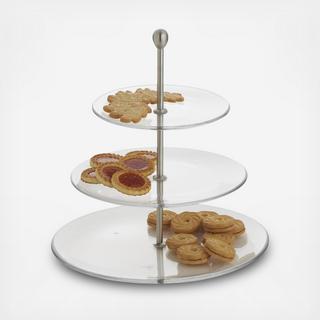 Three-Tier Glass Server