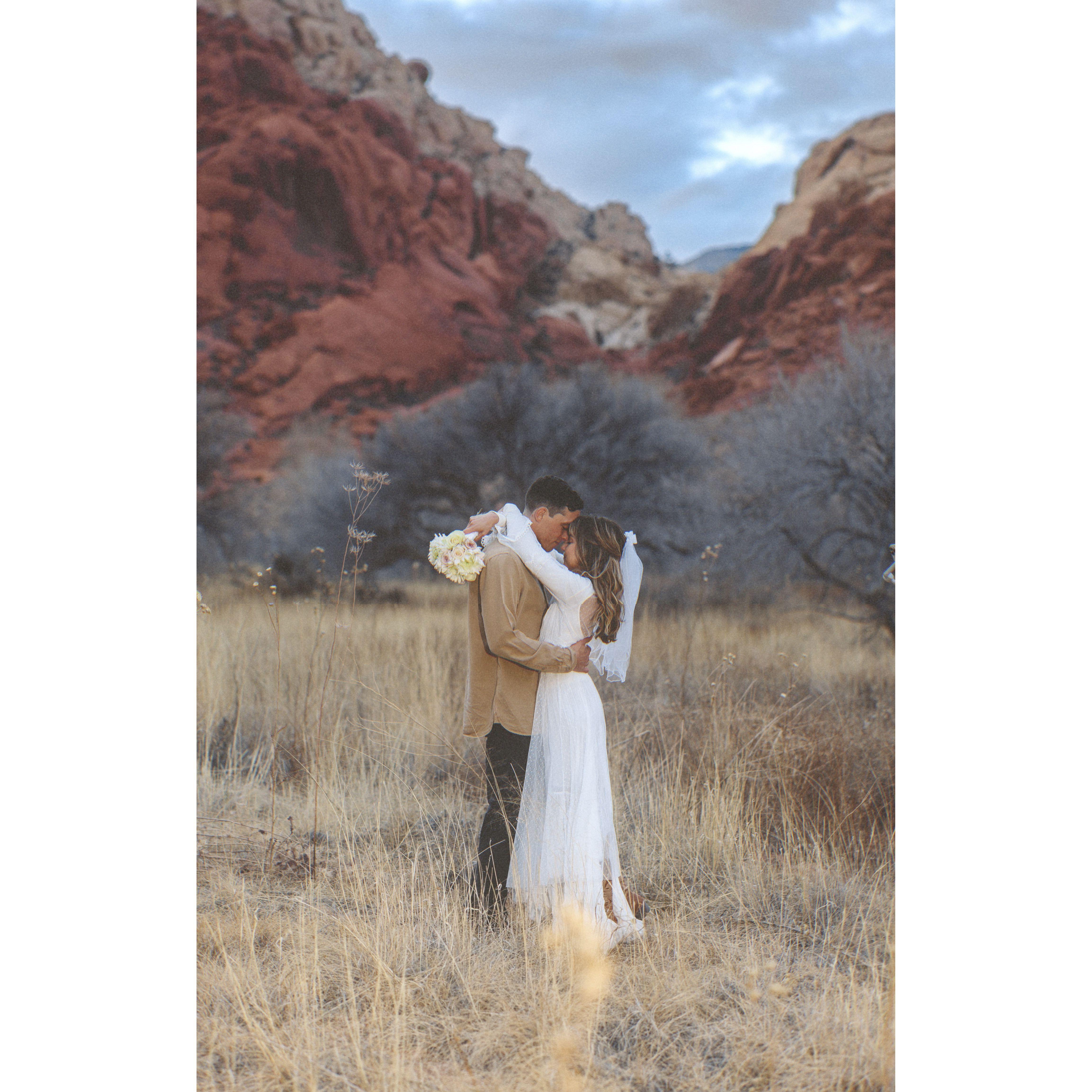 Our elopement in Red Rocks, Nevada/Viva Las Vegas!