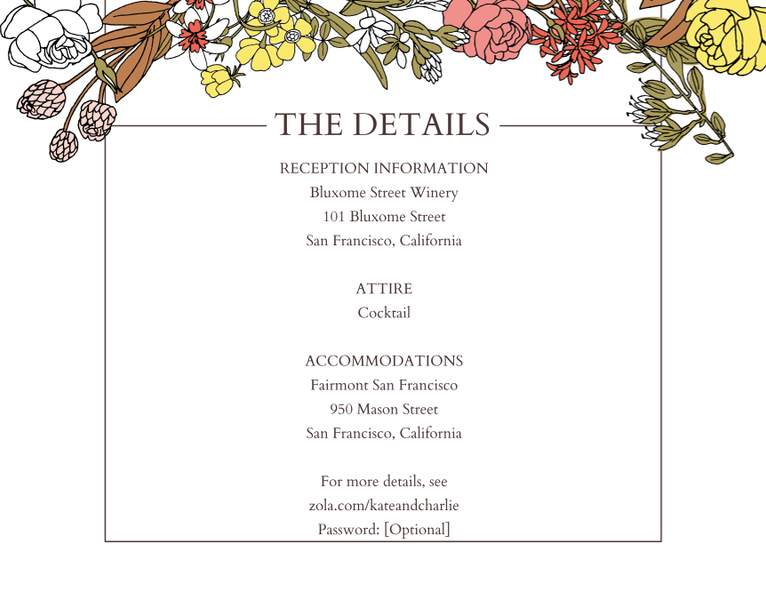 Smith and Mills | Cream | Zola Wedding Enclosure Cards