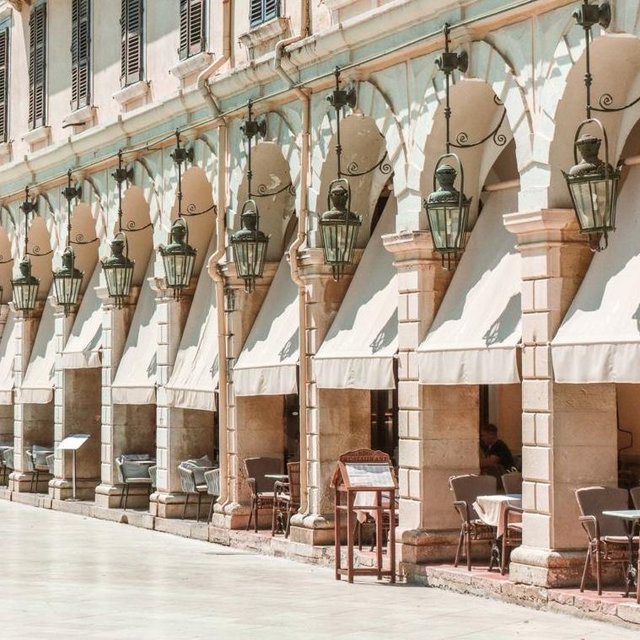Lunch in Corfu, Greece