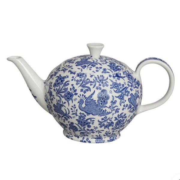 Blue Regal Peacock Large Windsor Teapot