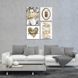 4-Piece Hello Glam Canvas Art