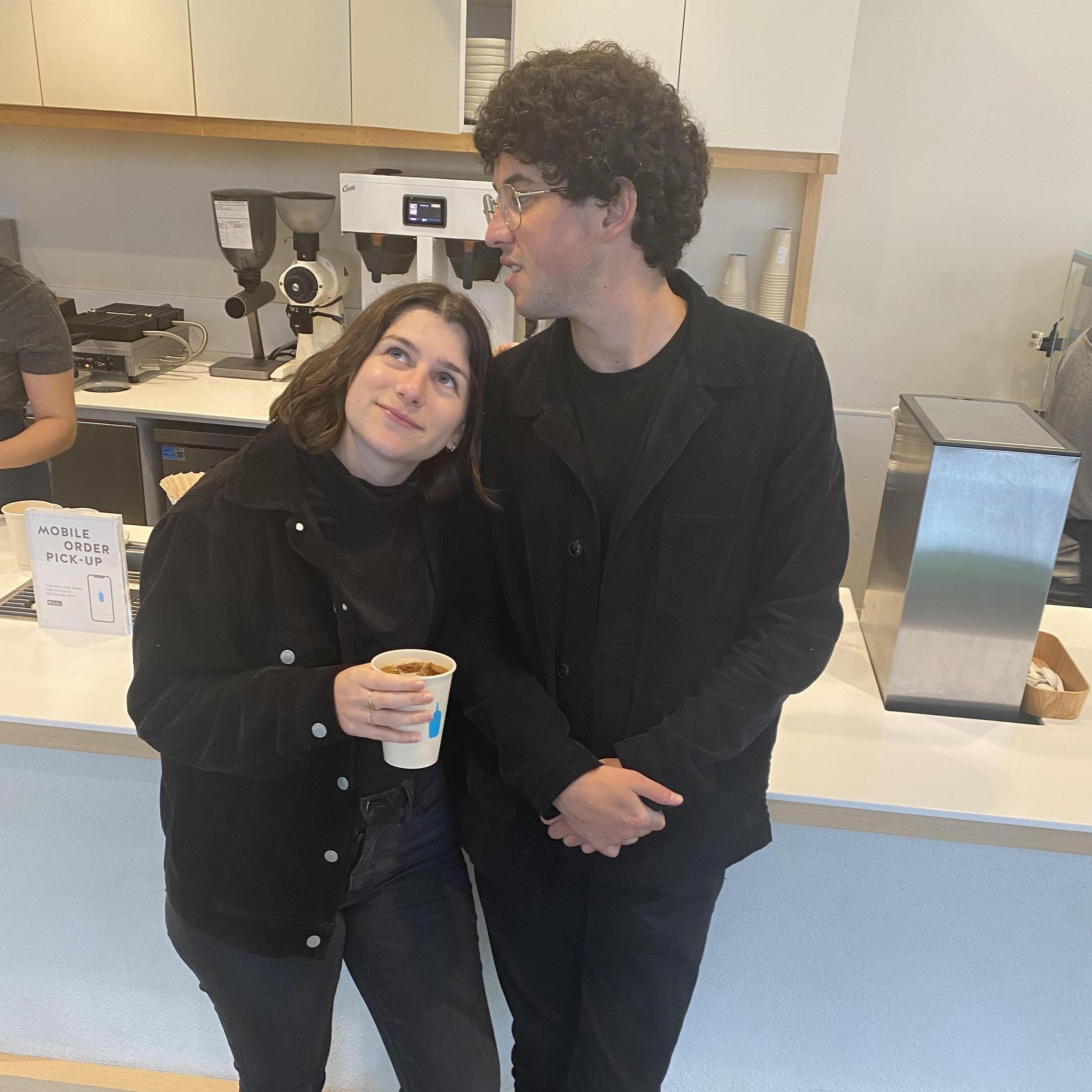 Matching at blue bottle