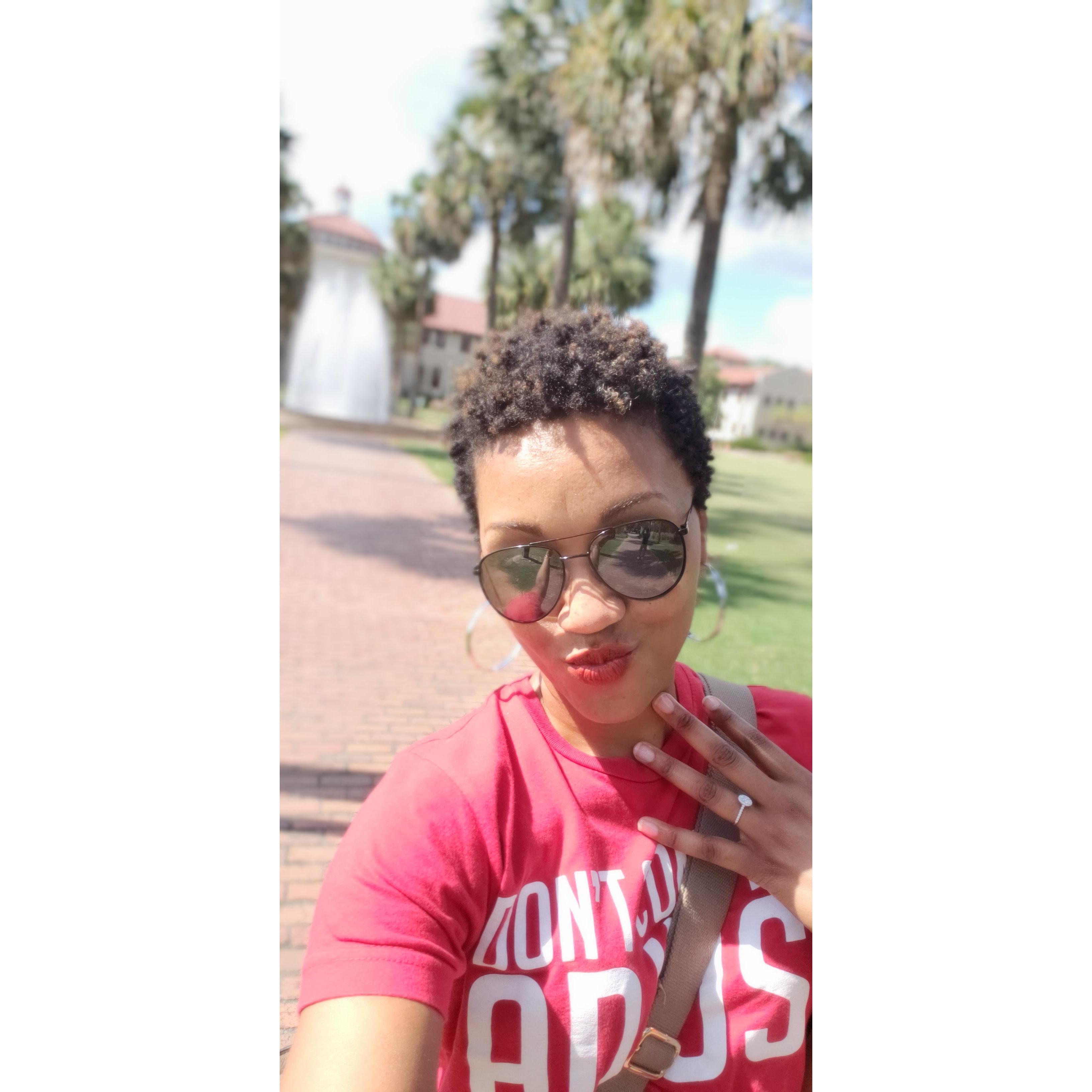 That first pic after he asked and I said yes in front of the famous Valdosta fountain to represent where this all began.