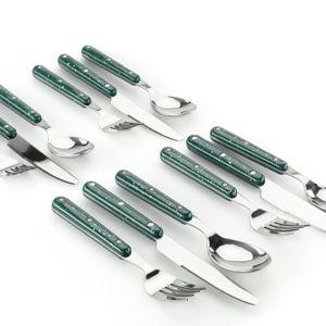 Pioneer Enamelware Cutlery 4 person Set | GSI Outdoor (green)