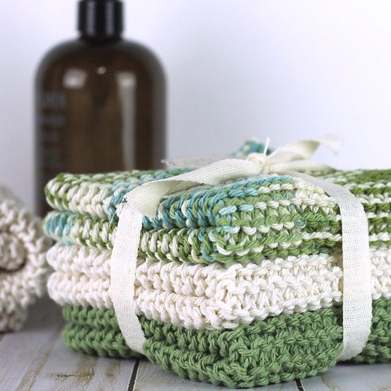 Hand Knitted Cotton Dishcloths