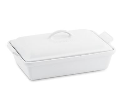Le Creuset Heritage Stoneware Rectangular Covered Casserole, White