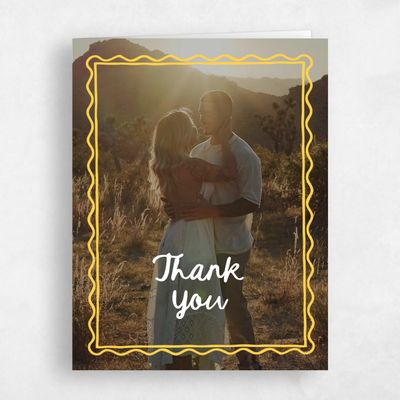 Yellow Whimsical Wedding Thank You - Nyssa Photo