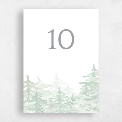 Sage, White Wedding Table Number - Camden