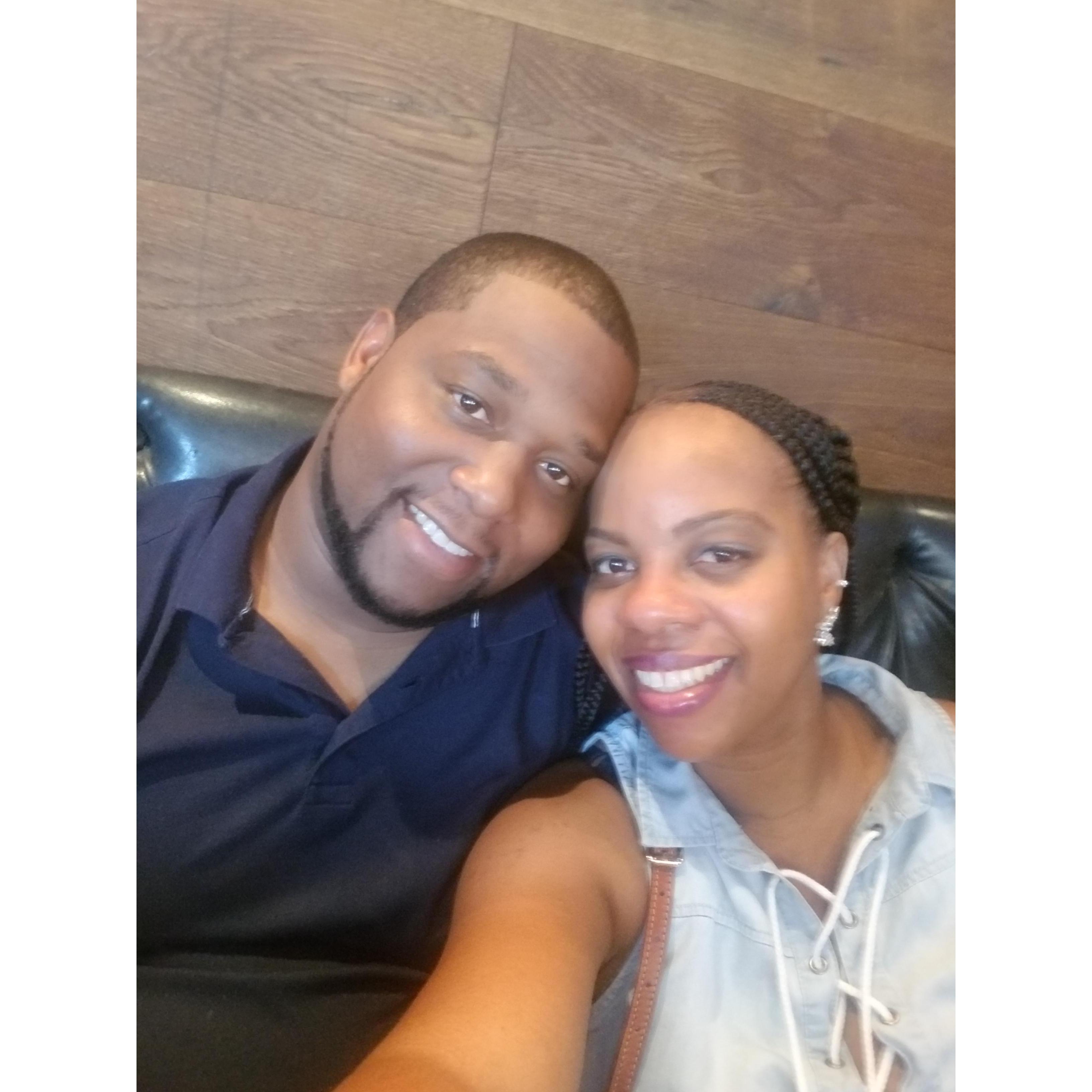 Celebrating our 2nd Anniversary as a couple! Still all smiles.