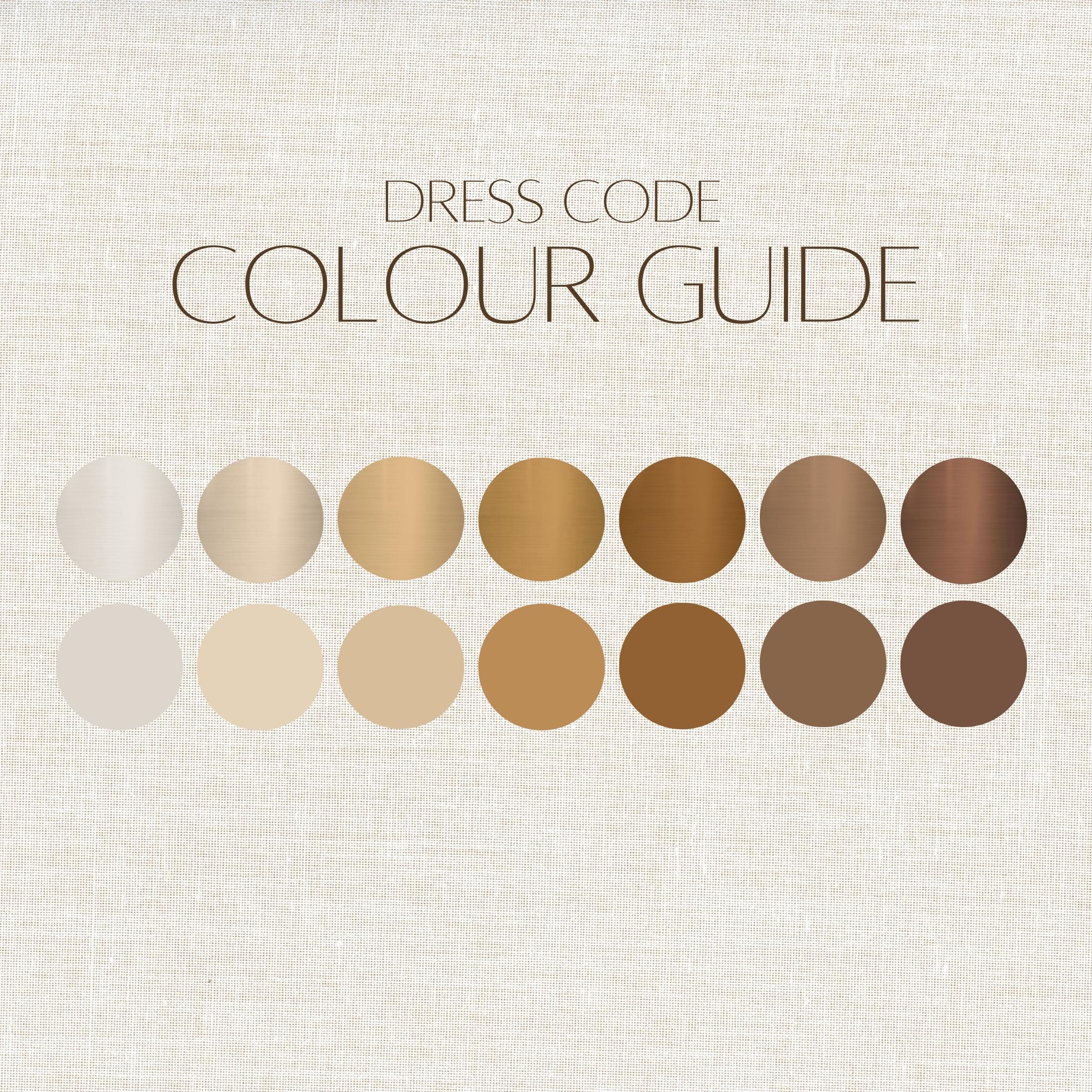 Wedding Dress Code Colour Palette
