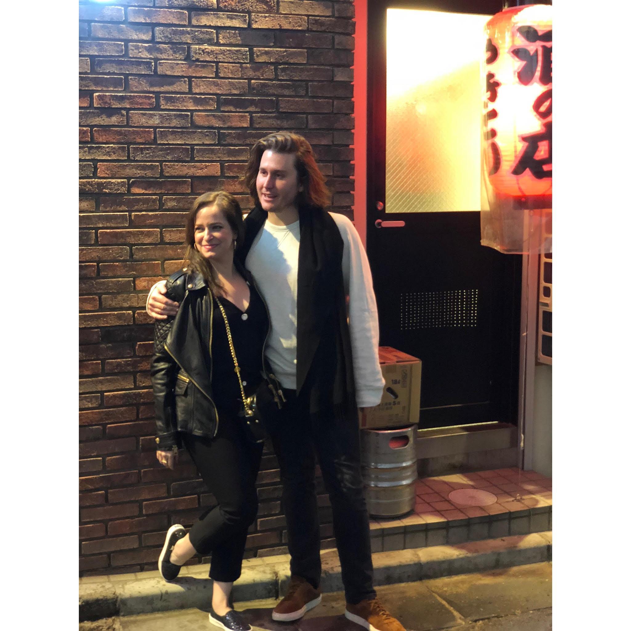 Both of us looking like super hip expats in Tokyo.