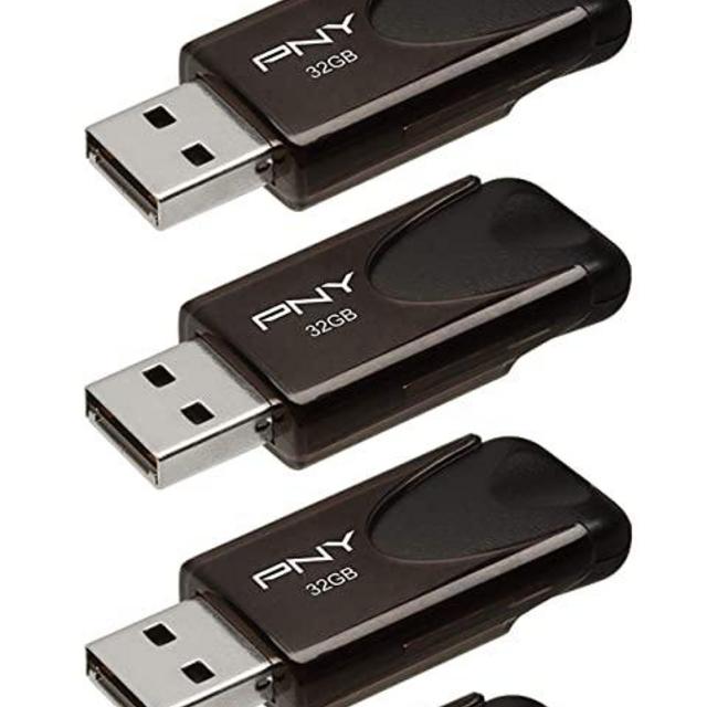 PNY Attaché 4 32GB USB 2.0 Flash Drive 5-Pack - P-FD32GX5ATT4-EF , black
