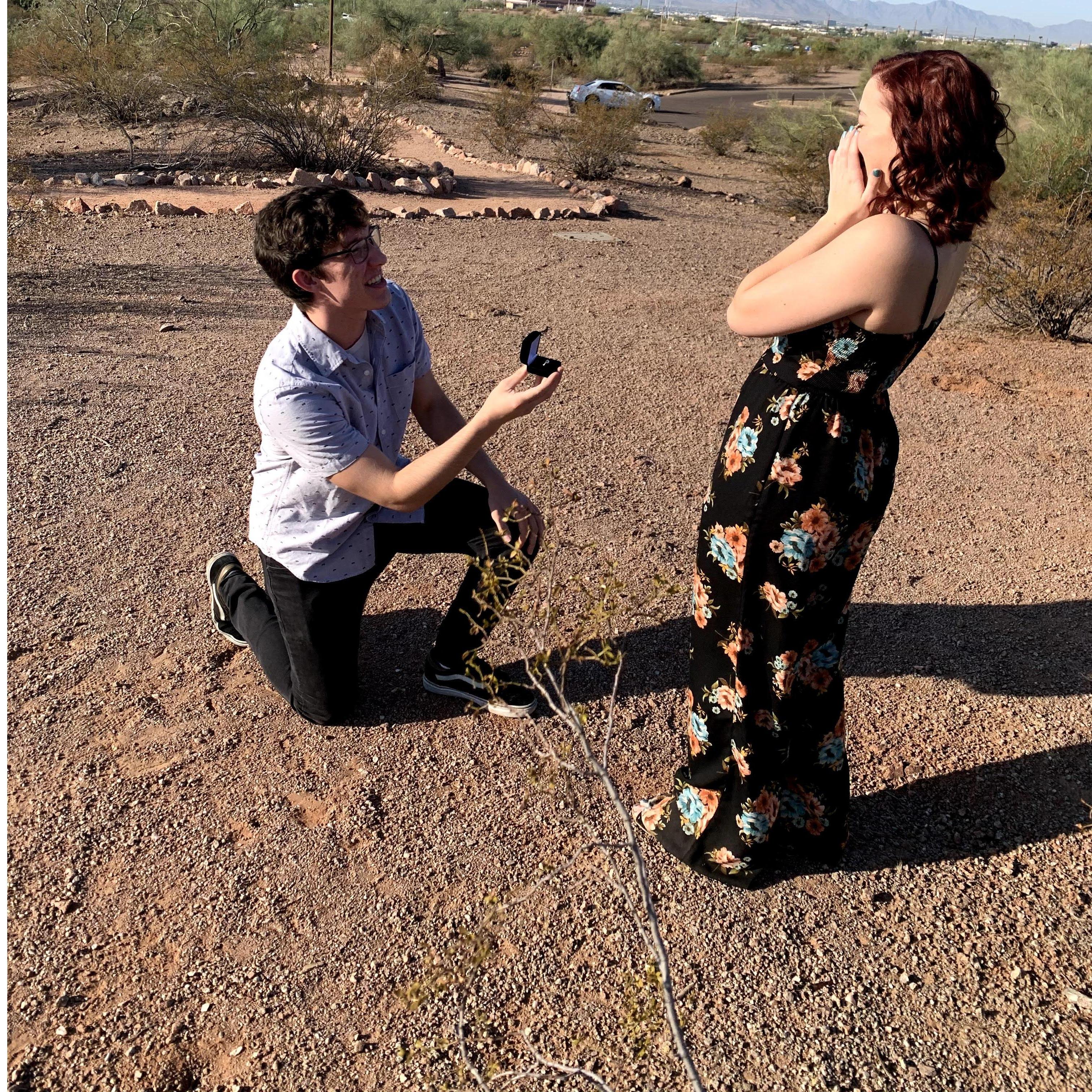 When he popped the question