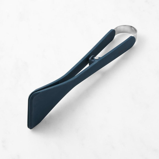 Greenpan Silicone Wide Tongs, Oxford Blue