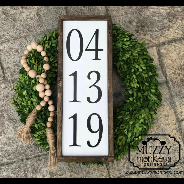Wedding, Anniversary Date Sign