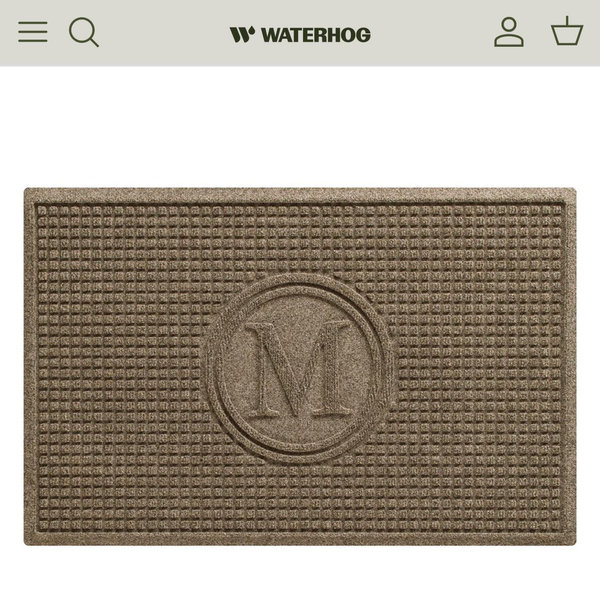 Monogrammed (T) Doormat - Camel